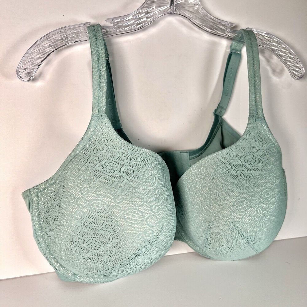 Cacique Lightly Lined T-Shirt Bra 42F Mint Green Lane Bryant Full Coverage